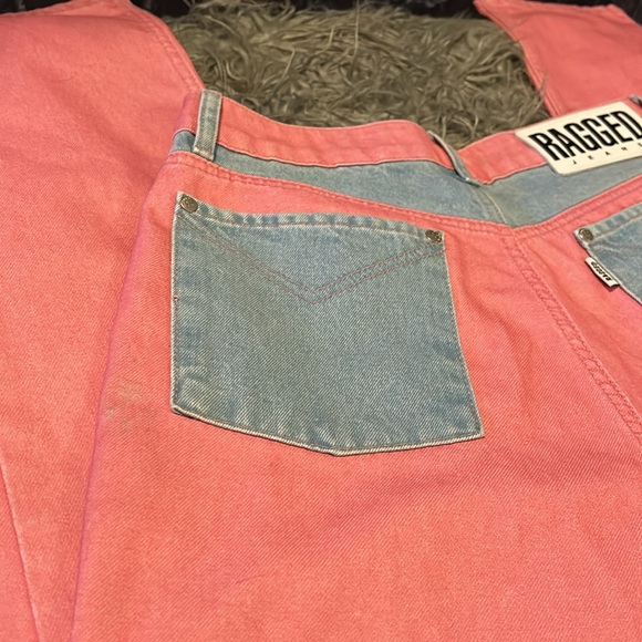 The RAGGED Priest Jeans Pink/Rose Color-block StraightLeg Denim FREE PEOPLE Sz30 - Picture 10 of 16